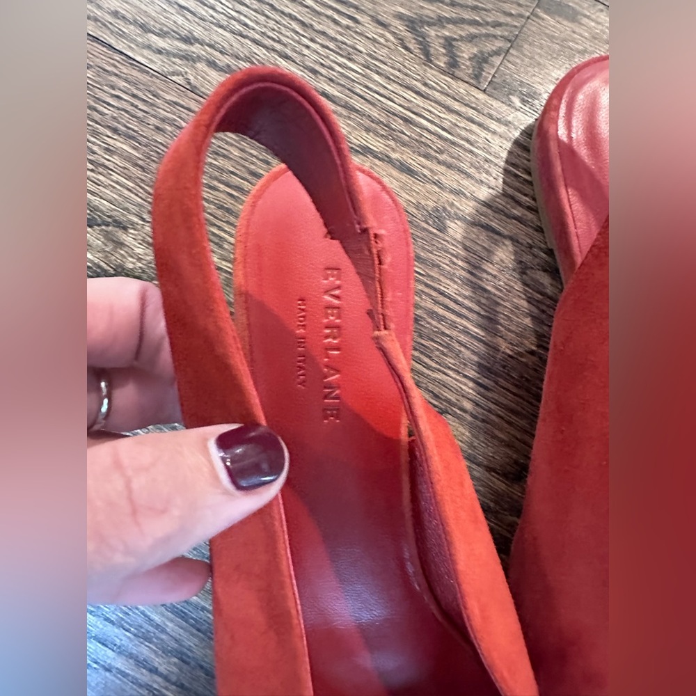 Everlane Coral The V Slingback Pointed Toe Flats size 9.5 - Picture 2 of 8